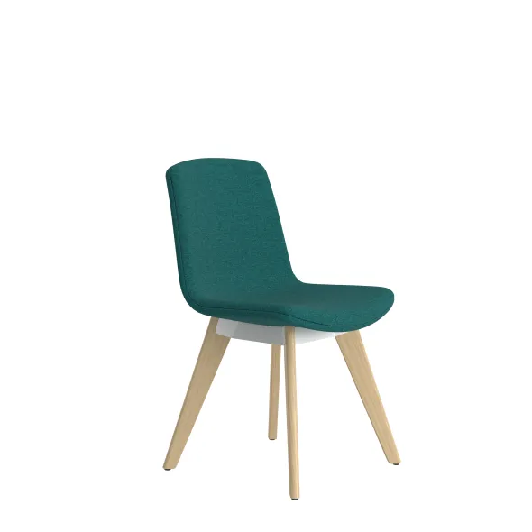 Chaise 4 pieds Cubb - tissu - 4 pieds bois