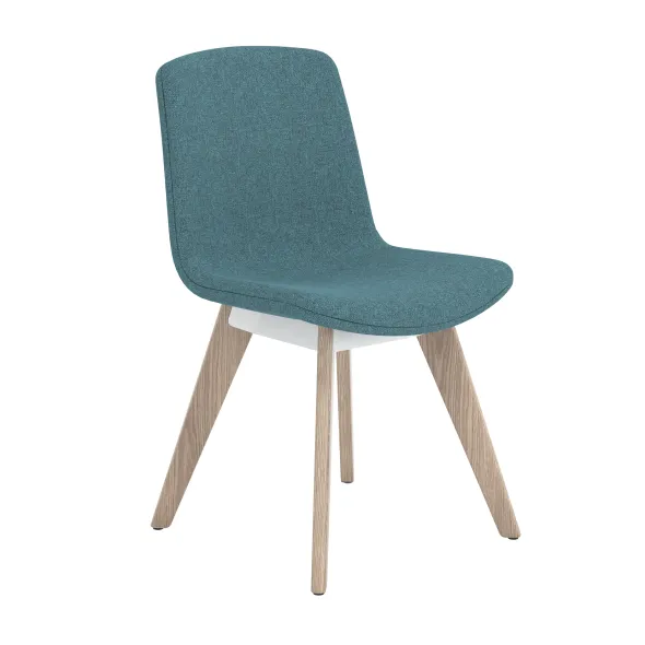 Chaise 4 pieds Cubb - tissu - 4 pieds bois