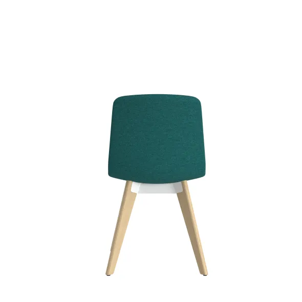 Chaise 4 pieds Cubb - tissu - 4 pieds bois