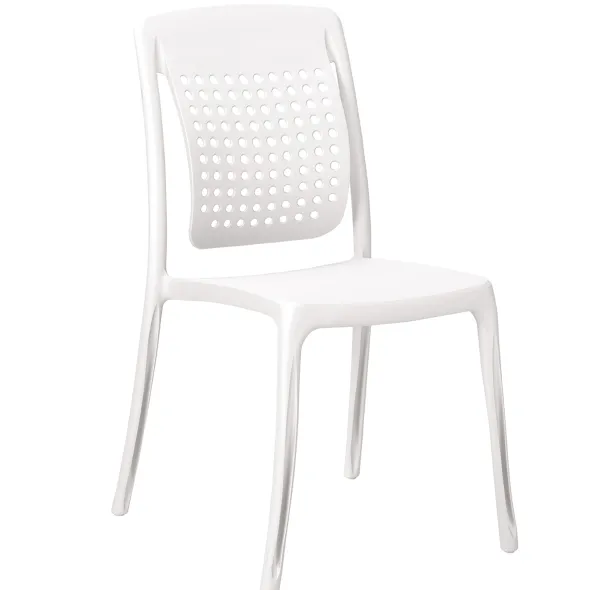 Chaise 4 pieds Factory - monobloc polypropylène - assise et dossier séparés - empilable - lot de 6