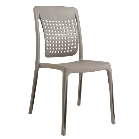Chaise 4 pieds Factory - monobloc polypropylène - assise et dossier séparés - empilable - lot de 6