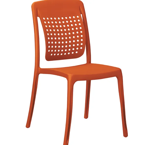 Chaise 4 pieds Factory - monobloc polypropylène - assise et dossier séparés - empilable - lot de 6