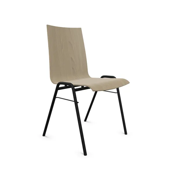 Chaise 4 pieds Fox - coque hêtre - piétement époxy