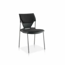 Chaise 4 pieds Ioko - polypropylène - placet d'assise et dossier tissu - pieds époxy - empil. - accro. - lot de 4
