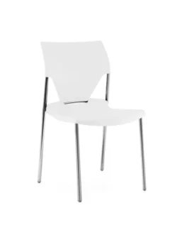 Chaise 4 pieds Ioko - polypropylène - sans placet - piétement chrome - empilable - lot de 4
