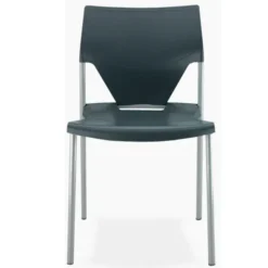 Chaise 4 pieds Ioko - polypropylène - sans placet - piétement époxy - empilable et accrochable - lot de 4
