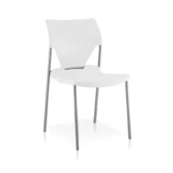 Chaise 4 pieds Ioko - polypropylène - sans placet - piétement époxy - empilable et accrochable - lot de 4