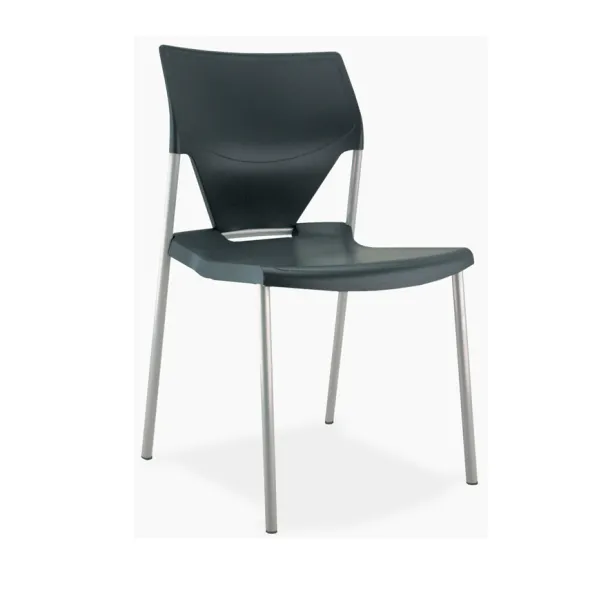Chaise 4 pieds Ioko - polypropylène - sans placet - piétement époxy - empilable et accrochable - lot de 4