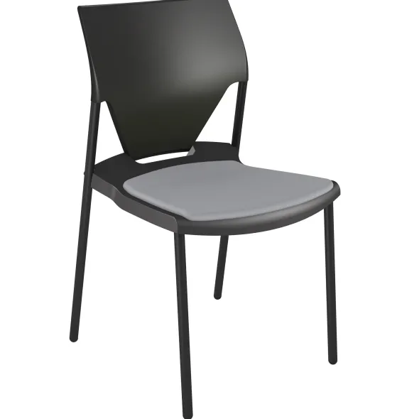 Chaise 4 pieds Ioko - polypropylène - placet d'assise TE - pieds époxy - empil. - accro. - lot de 4