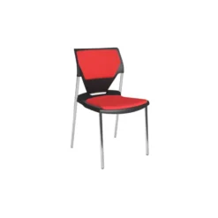 Chaise 4 pieds Ioko - polypropylène - placet d'assise et dossier TE - piét. chrome empil. accro. - lot de 4
