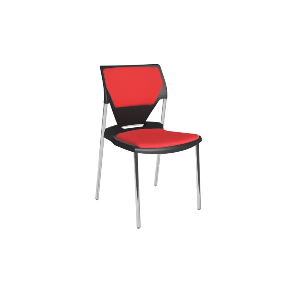 Chaise 4 pieds Ioko - polypropylène - placet d'assise et dossier TE - piét. chrome empil. accro. - lot de 4