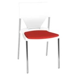 Chaise 4 pieds Ioko - polypropylène - placet d'assise TE - pieds chrome - empil. accro. - lot de 4