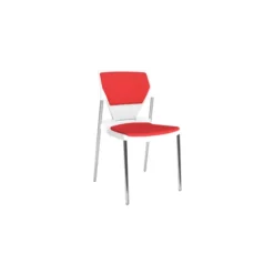 Chaise 4 pieds Ioko - polypropylène - placet d'assise et de dossier TE - pieds chrome - empil. - lot de 4