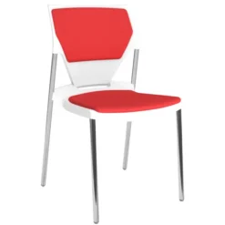 Chaise 4 pieds Ioko - polypropylène - placet d'assise et de dossier TE - pieds chrome - empil. - lot de 4