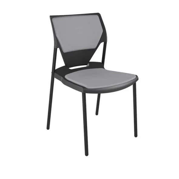 Chaise 4 pieds Ioko - polypropylène - placet d'assise et dossier TE - piét. époxy - empil. accro. - lot de 4