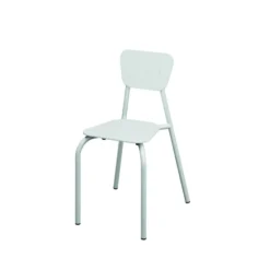 Chaise 4 pieds Mahaut - PEHD 100 % recyclé - piétement époxy - empilable - lot de 2
