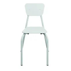 Chaise 4 pieds Mahaut - PEHD 100 % recyclé - piétement époxy - empilable - lot de 2