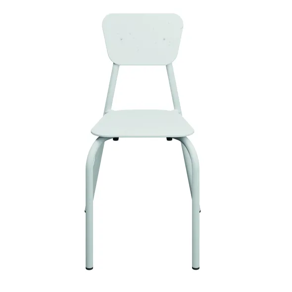 Chaise 4 pieds Mahaut - PEHD 100 % recyclé - piétement époxy - empilable - lot de 2