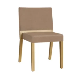 Chaise 4 pieds Makao - microfibre - piétement bois