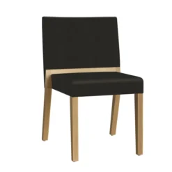 Chaise 4 pieds Makao - tissu - piétement bois