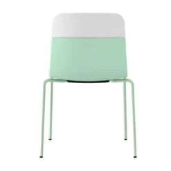 Chaise 4 pieds époxy Klik - assise tissu - dossier polypropylène