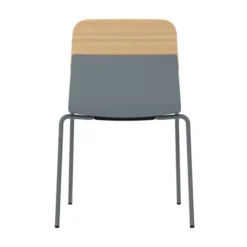 Chaise 4 pieds époxy Klik - assise textile enduit - dossier