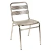 Chaise 4 pieds Soléa - aluminium - assise et dossier à lattes