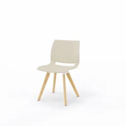 Chaise 4 pieds Uni Verso - piètement bois - polypropylène