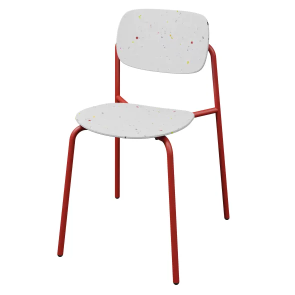 Chaise 4 pieds Uso - PEHD 100 % recyclé - piétement époxy - empilable