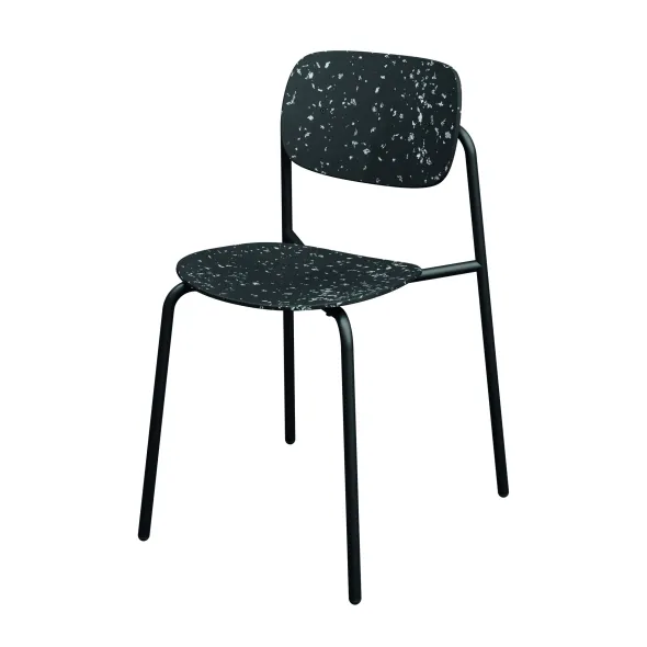 Chaise 4 pieds Uso - PEHD 100 % recyclé - piétement époxy - empilable