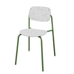 Chaise 4 pieds Uso - PEHD 100 % recyclé - piétement époxy - empilable