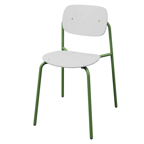 Chaise 4 pieds Uso - PEHD 100 % recyclé - piétement époxy - empilable
