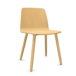 Chaise 4 pieds Varya - coque bois - piétement bois