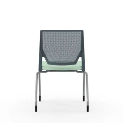 Chaise 4 pieds Véry - assise textile enduit - dossier polypropylène - piétement époxy