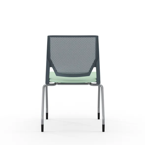 Chaise 4 pieds Véry - assise textile enduit - dossier polypropylène - piétement époxy