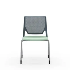 Chaise 4 pieds Véry - assise textile enduit - dossier polypropylène - piétement époxy