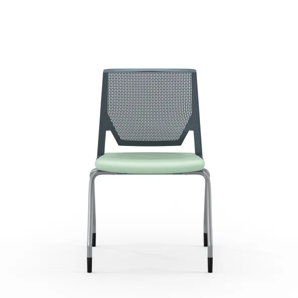 Chaise 4 pieds Véry - assise textile enduit - dossier polypropylène - piétement époxy