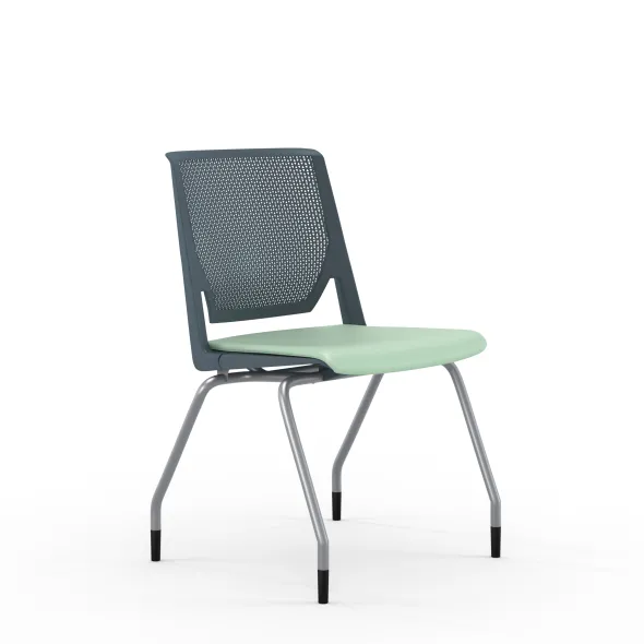Chaise 4 pieds Véry - assise textile enduit - dossier polypropylène - piétement époxy
