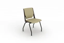 Chaise 4 pieds Véry - cuir - piétement époxy
