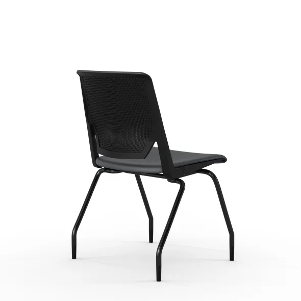 Chaise 4 pieds Véry - textile enduit - piétement époxy