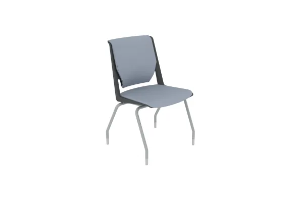 Chaise 4 pieds Véry - tissu - piétement époxy