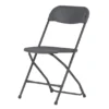 Chaise pliante Alex - résine de synthèse - lot de 4 - gris foncé