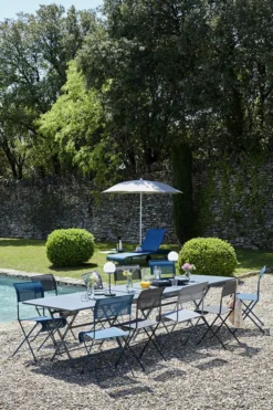 Chaise pliante DUNE Premium - acier et toile - lot de 2