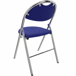 Chaise pliante Fold - textile enduit - piétement chrome - lot de 4