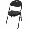 Chaise pliante Fold - tissu noir havana - piétement noir - lot de 4