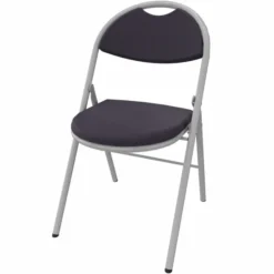 Chaise pliante Fold - tissu - piétement époxy - lot de 4