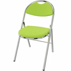 Chaise pliante Fold - tissu - piétement chrome - lot de 4