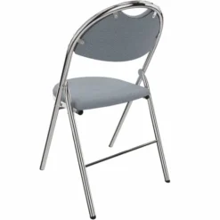 Chaise pliante Fold - tissu - piétement chrome - lot de 4
