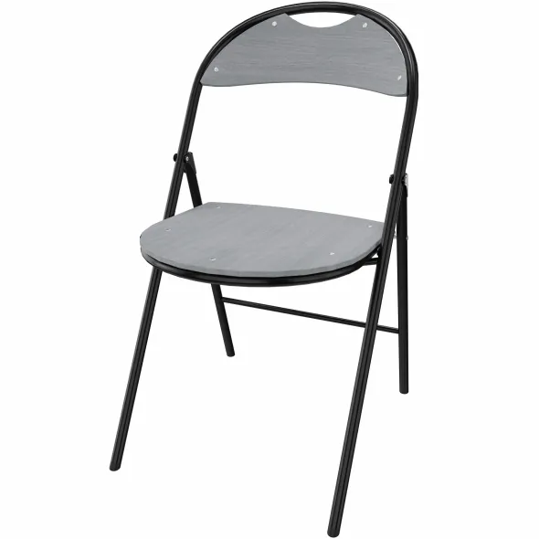 Chaise pliante Nat - hêtre teinté - piétement époxy - lot de 2