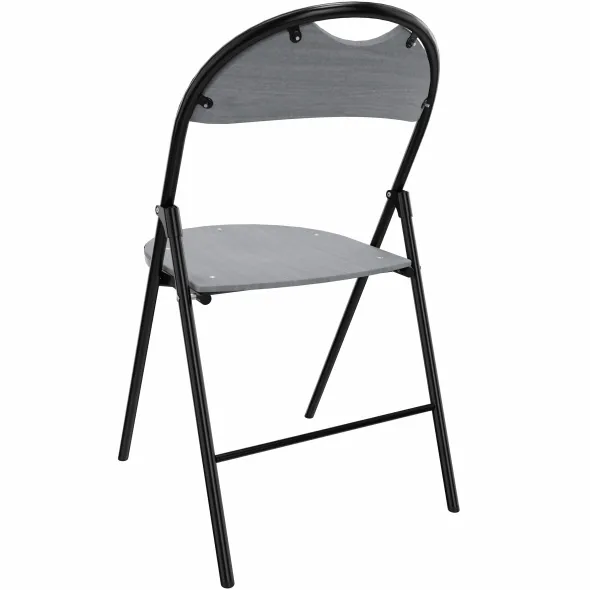 Chaise pliante Nat - hêtre teinté - piétement époxy - lot de 2